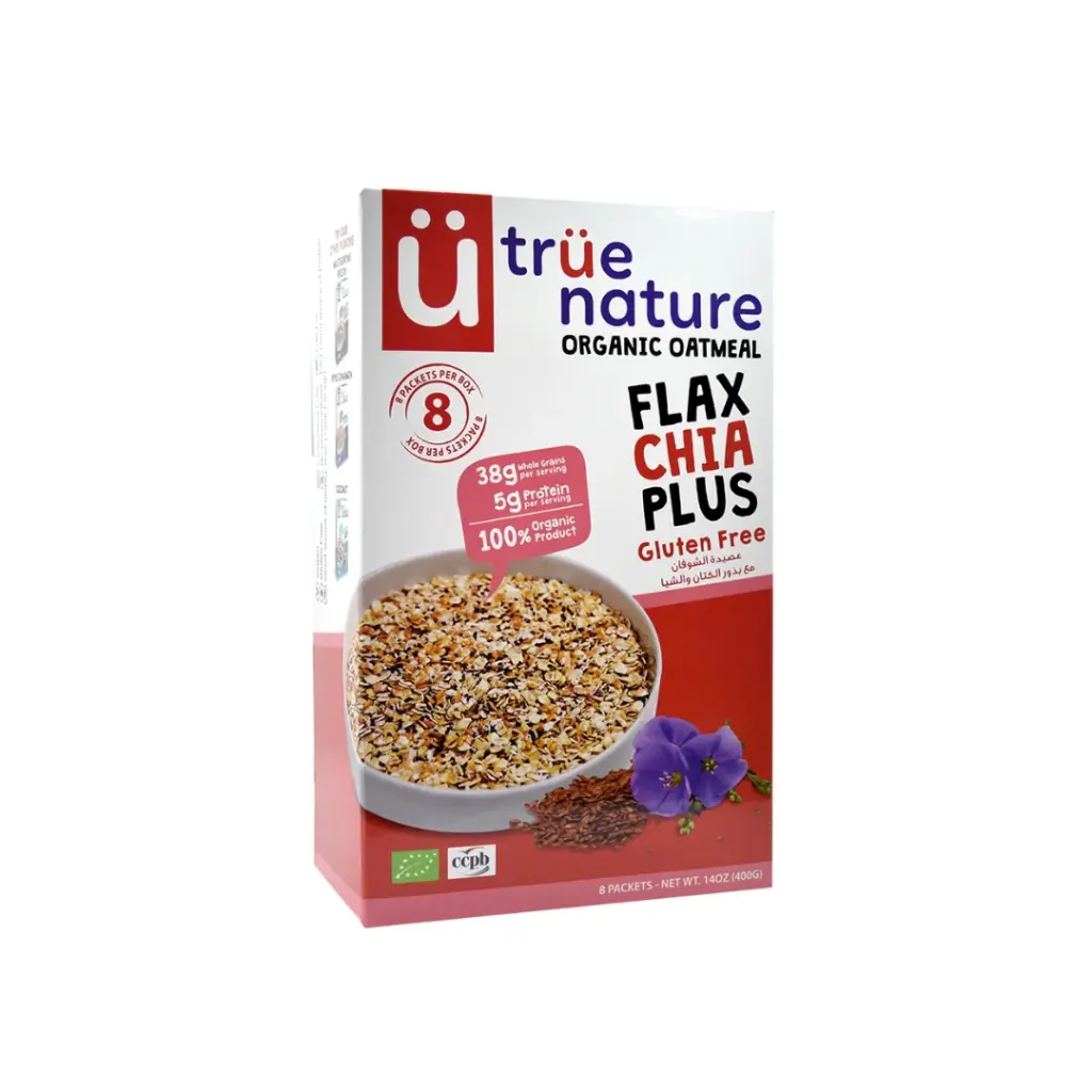 True Nature Organic Oatmeal Flax Chia Cinnamon 400g