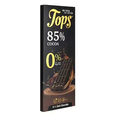 Tops Bar Chocolate 85% Cocoa 50g