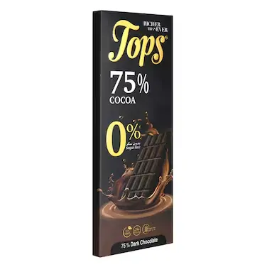 Tops Bar Chocolate 75% Cocoa 50g
