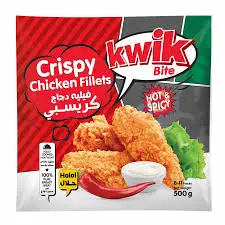 kwik bite crispy chicken strip hot 500g